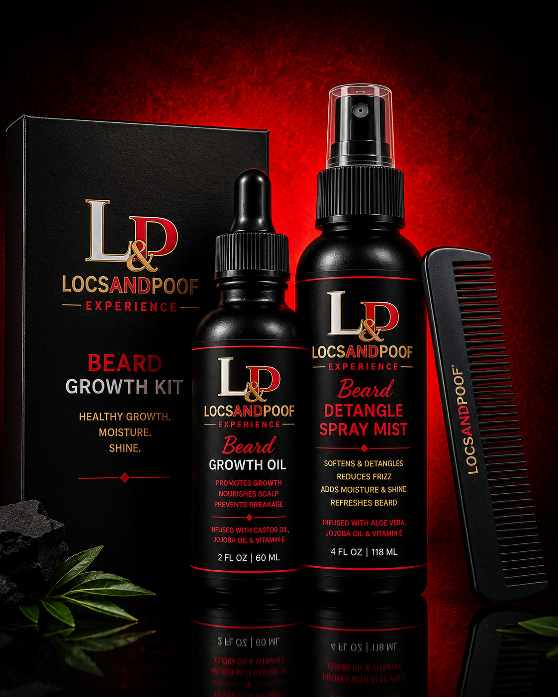 Locsandpoof Beard Growth Kit